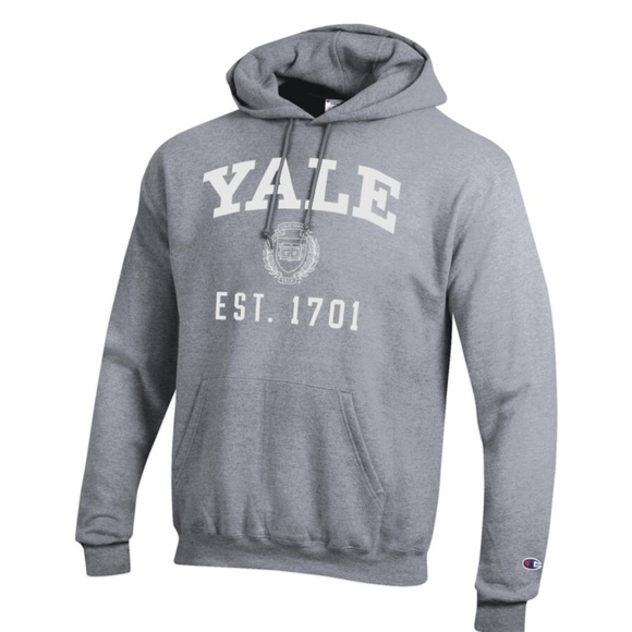 Men’s Champion Heather Grey Yale 1701 Hoodie. Drawstring. Kangaroo pockets. - Picture 1 of 11
